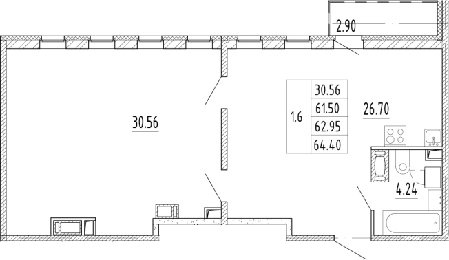 Купить трехкомнатную квартиру в новостройках в Санкт-Петербурге. Вариант № 94667, 0, площадь -  квм, цена 15494888 рублей