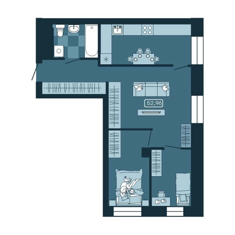 Купить трехкомнатную квартиру в районе Первомайский в Владивостоке. Вариант № 5460424, 0, площадь -  квм, цена 9220336 рублей