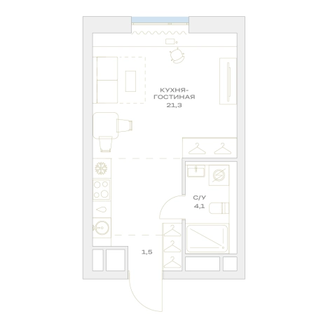 Купить Студию в ЖК Детали в Москве. Вариант № 879756, 0, площадь -  квм, цена 13606617 рублей