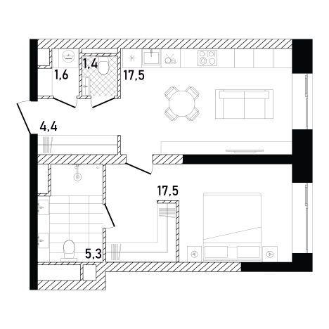 Купить квартиру на улице Пресненский Вал в Москве. Вариант № 112098, 0, площадь -  квм, цена 43187113 рублей