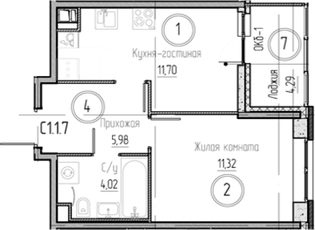 Купить однокомнатную квартиру в ЖК Verba в Ленинградской области. Вариант № 8931212, 0, площадь - квм, цена 5478885 рублей