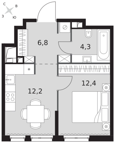 Купить однокомнатную квартиру в ЖК Sydney City в Москве. Вариант № 9506805, 0, площадь -  квм, цена 34736100 рублей
