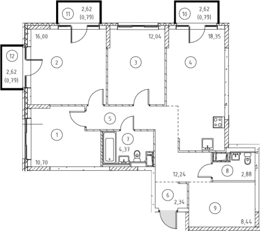 Купить многокомнатную квартиру в ЖК Новое Колпино в Санкт-Петербурге. Вариант № 7203479, 0, площадь -  квм, цена 13084272 рублей