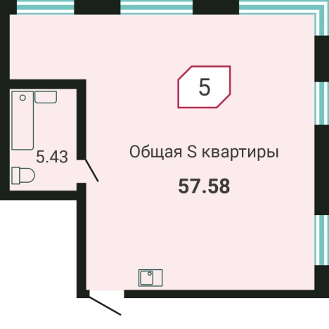 Купить двухкомнатную квартиру в Приморском крае. Вариант № 72217, 0, площадь -  квм, цена 12678750 рублей
