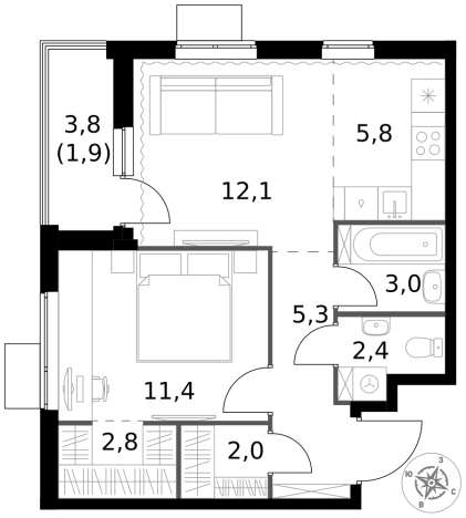 Купить квартиру в новостройках у метро Щелковская в Москве. Вариант № 9716626, 0, площадь -  квм, цена 19954910 рублей