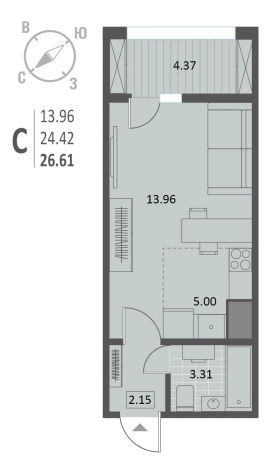 Купить Студию в ЖК Инстеп. Краснознаменная в Воронеже. Вариант № 133547, 0, площадь -  квм, цена 5747760 рублей