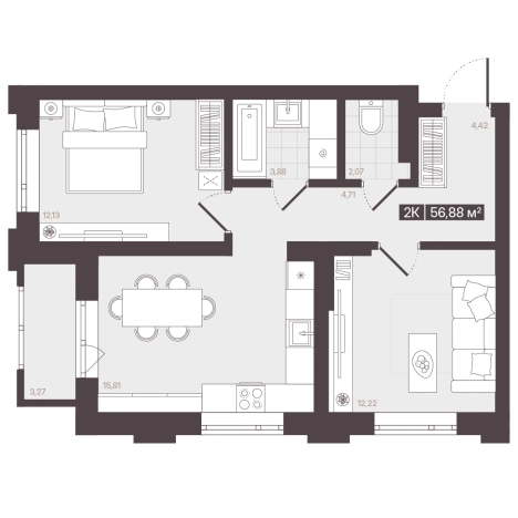 Купить квартиру в новостройках в районе Центральный в Кемерове. Вариант № 170741, 0, площадь -  квм, цена 9881194 рублей