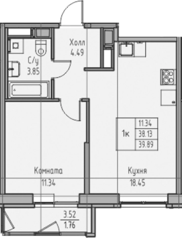 Купить двухкомнатную квартиру в ЖК Юнтолово в Санкт-Петербурге. Вариант № 7834799, 0, площадь -  квм, цена 8882676 рублей