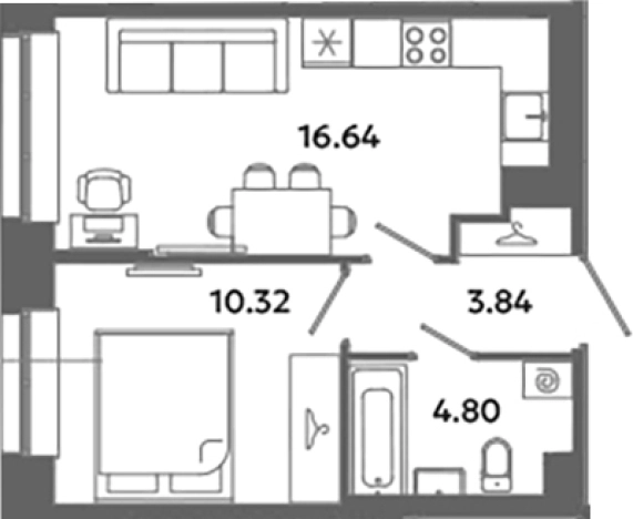 Купить квартиру в ЖК Загляденье в Ленинградской области. Вариант № 6631614, 0, площадь -  квм, цена 5729250 рублей