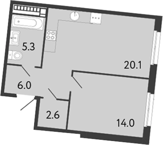 . Вариант № 6250228, 0, площадь - 48 квм, цена 38128946 рублей