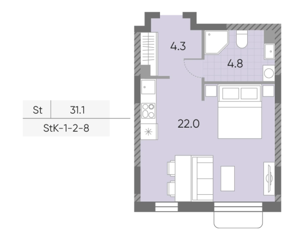 Купить Студию в районе Западное Дегунино в Москве. Вариант № 8070931, 0, площадь -  квм, цена 18652473 рублей