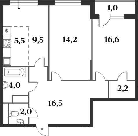 Купить трехкомнатную квартиру на улице Марии Рубцовой в Химках. Вариант № 142818, 0, площадь -  квм, цена 17079777 рублей
