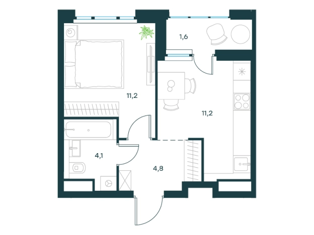 . Вариант № 9065834, 0, площадь - 32.9 квм, цена 18235780 рублей