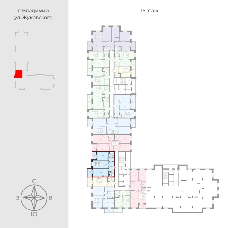 Купить двухкомнатную квартиру на улице Солнечная в Владимирской области. Вариант № 9591495, 1, площадь - квм, цена 9546830 рублей