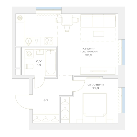 Купить квартиру в ЖК Детали в Москве. Вариант № 8983902, 0, площадь -  квм, цена 14005861 рублей