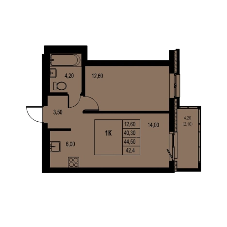 Купить квартиру в новостройках в районе Дзержинский в Новосибирске. Вариант № 9959543, 0, площадь -  квм, цена 6826400 рублей