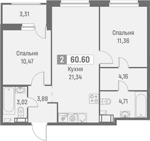 Купить трехкомнатную квартиру на улице Шкиперский проток в Санкт-Петербурге. Вариант № 9099497, 0, площадь -  квм, цена 12626624 рублей