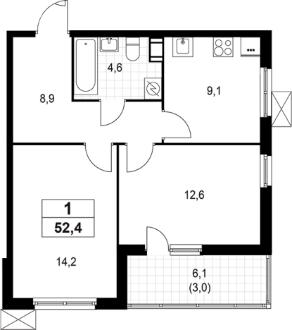 Купить квартиру в ЖК А101 Лаголово в Ленинградской области. Вариант № 8924861, 0, площадь -  квм, цена 8986076 рублей