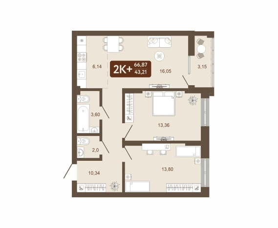 Купить квартиру в новостройках в ЖК Наследие в Кемерове. Вариант № 161632, 0, площадь -  квм, цена 9763020 рублей