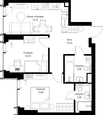 Купить квартиру на улице Верейская в Москве. Вариант № 10380560, 0, площадь - квм, цена 33936000 рублей