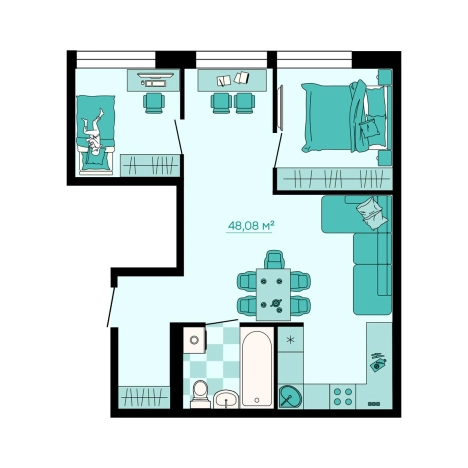 Купить квартиру в новостройках в ЖК Suncity 2 в Владивостоке. Вариант № 9919738, 0, площадь - квм, цена 6683120 рублей