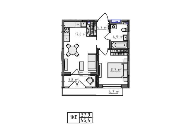 Купить квартиру в ЖК Квартал Новаторов в Владимире. Вариант № 130659, 3, площадь -  квм, цена 6818700 рублей