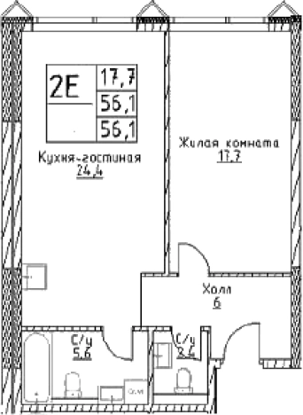 Купить двухкомнатную квартиру в районе Черёмушки в Москве. Вариант № 10306616, 0, площадь -  квм, цена 21525570 рублей
