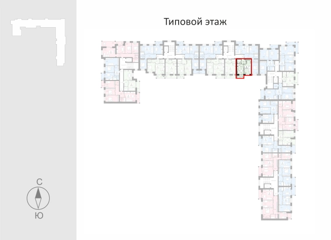 . Вариант № 106752, 1, площадь - 43.63 квм, цена 6544500.0000 рублей
