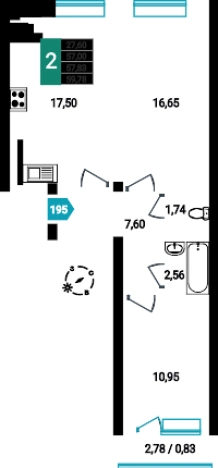 Купить квартиру в ЖК Красивый в Чите. Вариант № 160264, 0, площадь -  квм, цена 10633697 рублей