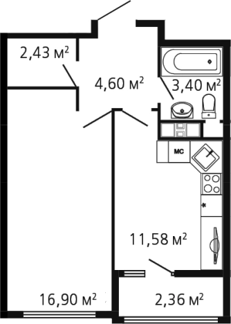 Купить однокомнатную квартиру в ЖК Миниполис Рафинад в Химках. Вариант № 142965, 0, площадь -  квм, цена 9787847 рублей
