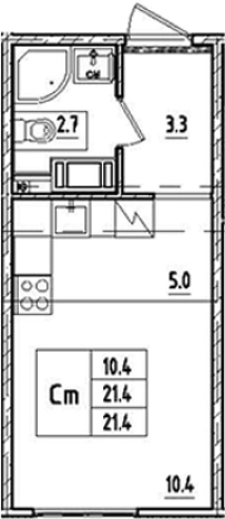 Купить Студию в ЖК Октябрьская набережная в Санкт-Петербурге. Вариант № 9206104, 0, площадь -  квм, цена 5801732 рублей