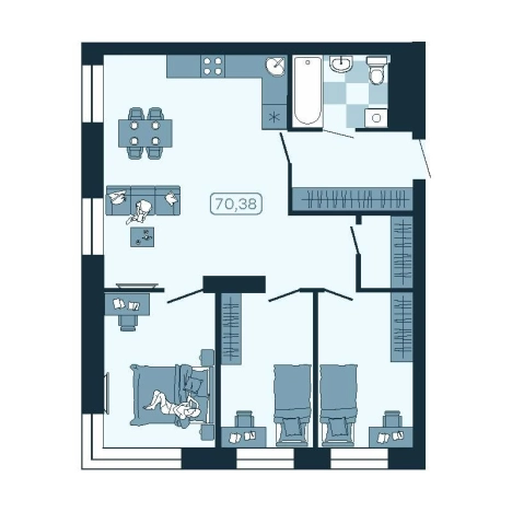 Купить четырехкомнатную квартиру в ЖК Соболь в Владивостоке. Вариант № 5548239, 0, площадь -  квм, цена 12548754 рублей