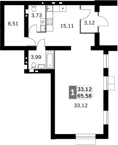Купить квартиру на улице Цветочная в Московской области. Вариант № 113463, 0, площадь - квм, цена 12764294 рублей