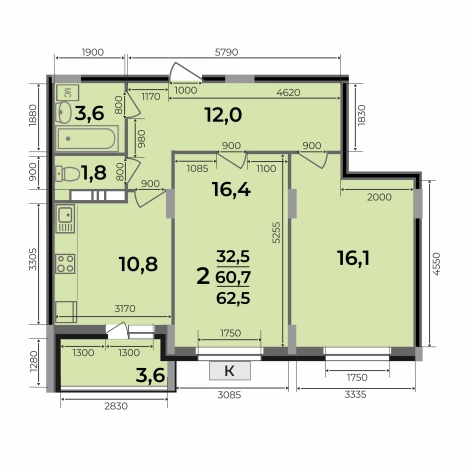 Купить квартиру в ЖК Маршал в Коврове. Вариант № 2731608, 3, площадь -  квм, цена 6481250 рублей