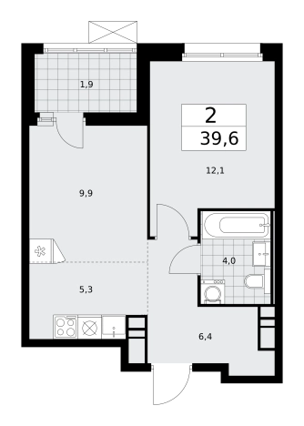 Купить двухкомнатную квартиру у метро Потапово в Москве. Вариант № 144230, 0, площадь -  квм, цена 19649916 рублей