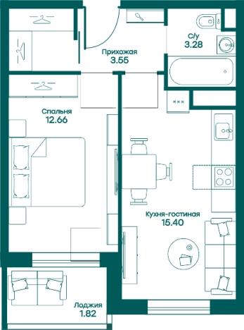 Купить двухкомнатную квартиру в Одинцове. Вариант № 70701, 0, площадь -  квм, цена 7878410 рублей