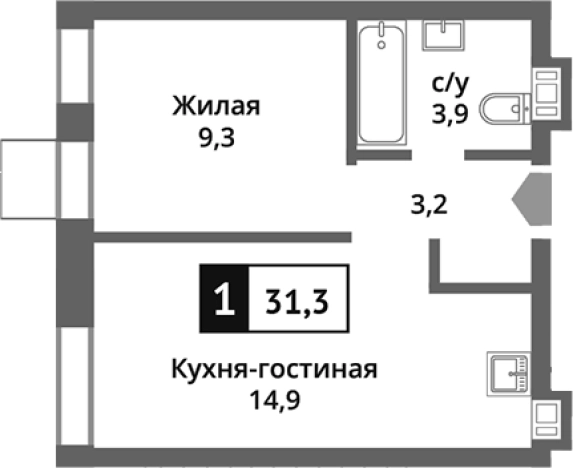 Купить двухкомнатную квартиру в новостройках в ЖК Никольский квартал Отрада в Красногорске. Вариант № 116388, 0, площадь -  квм, цена 6574125 рублей