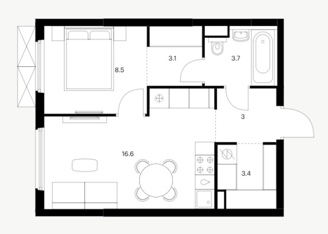 Купить однокомнатную квартиру в ЖК Савин Парк в Нижегородской области. Вариант № 2796161, 0, площадь -  квм, цена 6867190 рублей