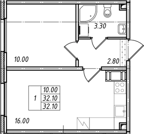 Купить квартиру в новостройках у метро Проспект Большевиков в Ленинградской области. Вариант № 7599176, 0, площадь -  квм, цена 5012350 рублей
