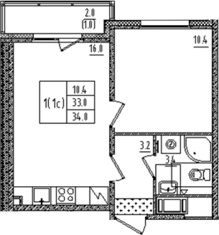 Купить квартиру в новостройках на улице Товарищеский проспект в Санкт-Петербурге. Вариант № 6609393, 0, площадь -  квм, цена 10330900 рублей