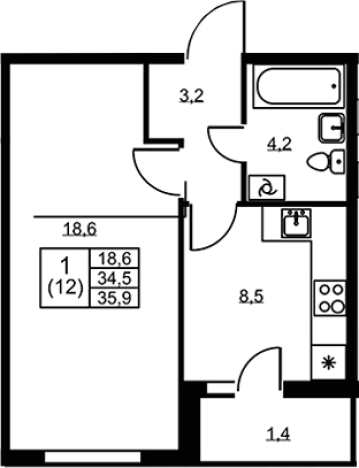 Купить квартиру в ЖК Ермак в Ленинградской области. Вариант № 6609700, 0, площадь -  квм, цена 4249320 рублей