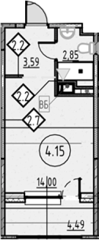 Купить Студию в новостройках у метро Обухово в Санкт-Петербурге. Вариант № 4162988, 0, площадь -  квм, цена 5840470 рублей