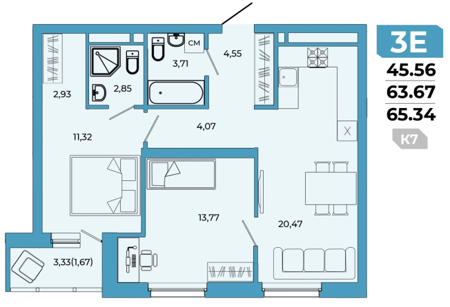 Купить квартиру в новостройках на улице Серпуховская в Пензе. Вариант № 87906, 0, площадь -  квм, цена 8572608 рублей