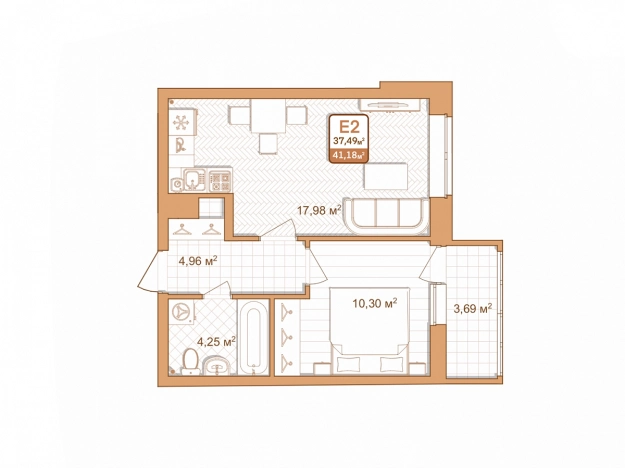 . Вариант № 71092, 0, площадь - 64.78 квм, цена 5765420 рублей