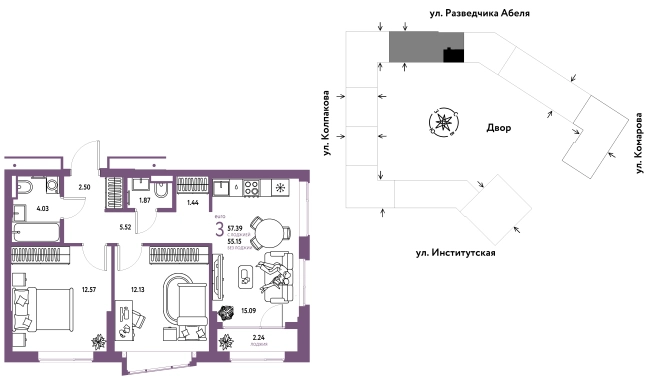 Купить квартиру на вторичке на улице Надсоновский тупик в Пушкине. Вариант № 10493352, 0, площадь -  квм, цена 24973333 рублей