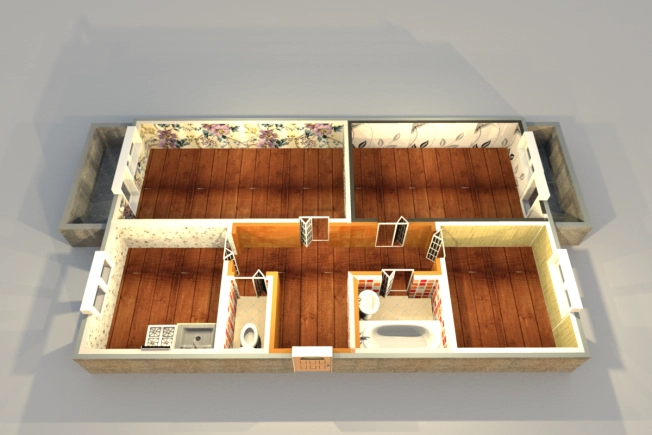 . Вариант № 33404, 10, площадь - 65.4 квм, цена 5099000 рублей