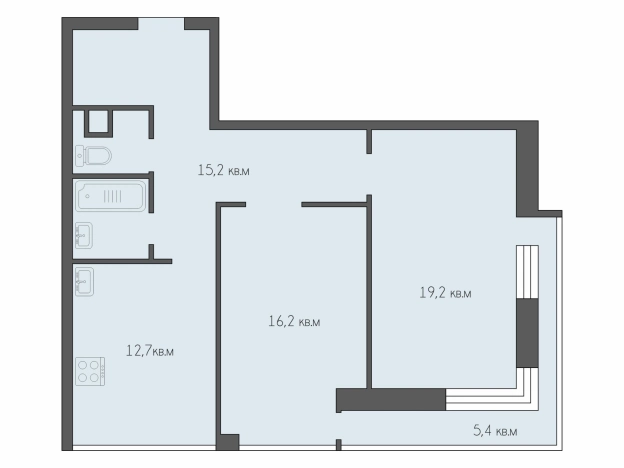 Купить квартиру в новостройках на улице Птицеводов в Рязани. Вариант № 21478, 0, площадь -  квм, цена 8099000 рублей