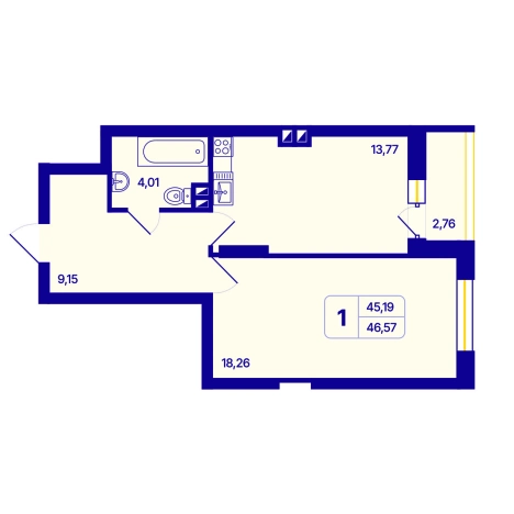 Купить однокомнатную квартиру в новостройках в ЖК 6 звезд - Шесть звезд (НОВОСИБИРСК) в Новосибирске. Вариант № 10056167, 0, площадь - квм, цена 6900000 рублей