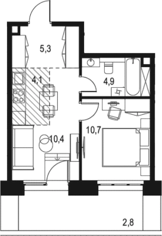 Купить квартиру в ЮВАО в Москве. Вариант № 131249, 0, площадь -  квм, цена 10524098 рублей