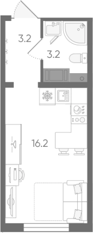 Купить Студию в ЖК Ручьи 2 в Санкт-Петербурге. Вариант № 7605248, 0, площадь -  квм, цена 4351630 рублей